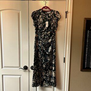LISBETH MIDI DRESS - NWT - SIZE SMALL - GREEN FLORAL